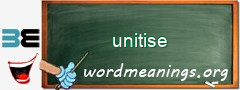 WordMeaning blackboard for unitise